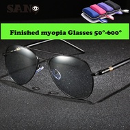 【50°-600° Myopia Glasses】Men Classic Driving Sunglasses With Degree Myopia Sunglasses