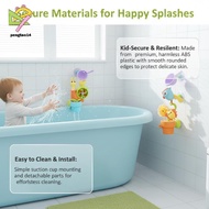 [PT14] Kids Bathtub Water Toys BPA Free Rotating ers with Strong Suction Cups for Toddlers Travel Ba
