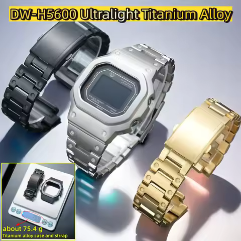 Upgrade DW-H5600 Metal Mod Kit Ultralight Titanium Case Strap For Casio 3516 DWH5600 matel shell bez