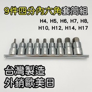 Hexagon Socket Set Quarter 4 Point 4 1/2 "