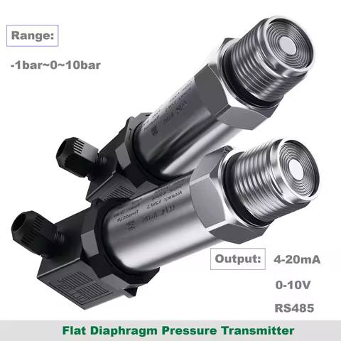 Flat Diaphragm Pressure Transmitter 1Mpa 1bar 10bar to 4-20mA 0-10V Milk Glue Tank Sanitary Food Gra
