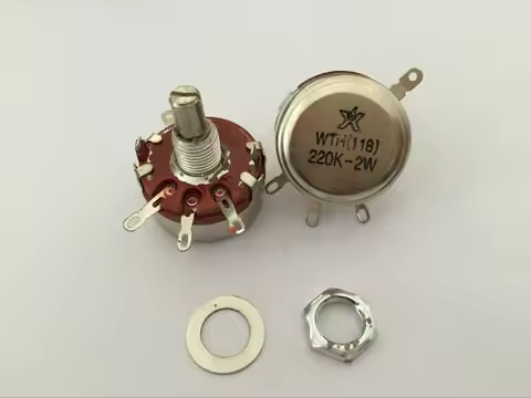 WTH118-1A WTH118 2W 470 Ohm-1M Rotary Taper Potentiometer 2 Watts