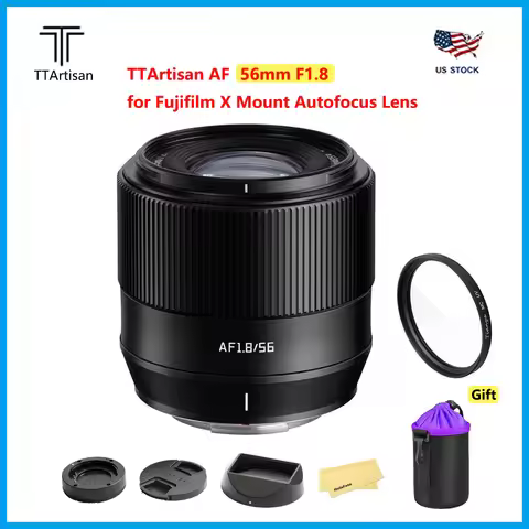 TTArtisan AF 56mm f/1.8 for Fujifilm X Mount Autofocus Lens for Fujifilm Fuji X-Mount Cameras X-A1 X