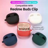Silicone Case With Keychain For Realme Buds Clip ( Only Earbuds Protective Cover )