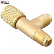 【HAWT】Quick and Easy Installation 1/4 SAE Quick Connector Tee Adapter for R22 R12 R134
