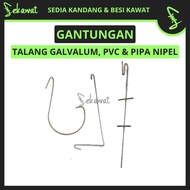GANTUNGAN Galvalum Feed Gutter Hanger - PVC Feed Gutter - Nipple Pipe Hanger | Variations