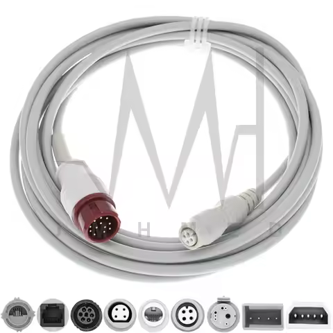 Compatible with 12pin Phlips Monitor IBP Cable and Argon BD Edward Medex Abbott Smith PVB Utah Press