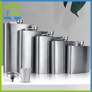 【T&W】 1 4 5 6 7 8oz Portable Mini Stainless Steel Liquor Hip Flask For Alcohol Bottle Travel Whiskey