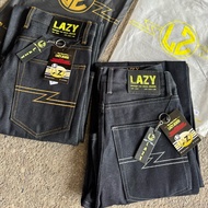 16 Oz Raw Denim Jeans LAZY Brand Wide Legs Details