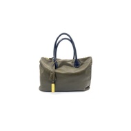 [Preloved] Rabeanco Olive Leather Double Zip Shoulder Bag