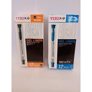 SELUSIN ( 12 PCS ) Pulpen Tizo TG340 1.0 mm Gel Pen Tizo TG340 1.0mm