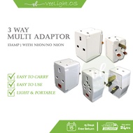 3 Way 13A Multi Universal Socket Adaptor Travel Extension Plug Multi Adapters Socket Charger 万能插头
