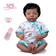 NPK 50cm ตัวนิ่มยืดหยุ่นได้สำหรับทารกเกิดใหม่ Levi Black Skin african Baby african handroed hair พร้