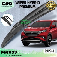 COD - WIPER HYBRID RUSH / WIPER HYBRID PREMIUM RUSH / WIPER KACA HYBRID TOYOTA RUSH / 1 PASANG - MAX