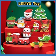 LBOYU Small Block Toy Christmas Gift Building Block Bricks Christmas Nano Block Christmas Gift