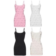 Skims Kardashan Rhinestone Logo Lace Dress