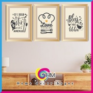 HM KITCHEN WALL DECORATIONS 20X30 KITCHEN - WOODEN FRAME WITH MSK MOTIF ads HOMEDECOR