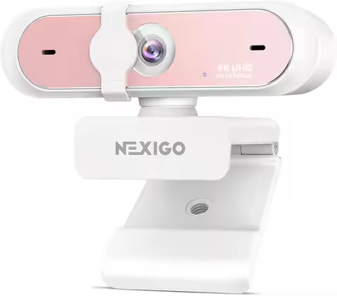4K Webcam with Distortion-Free Lens, 1080p 60fps Autofocus, Noise-Canceling Mics & Privacy Cover for