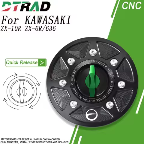 Motorcycle CNC Quick Lock Fuel Tank Cap For KAWASAKI ZX-10R/RR ZX-6R/636 Z H2 Z650 Z900 Z400 Airbox 