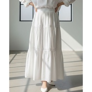 [PETITE SIZE] Fanny Lace Plain Ruffle 3-Tier Skirt