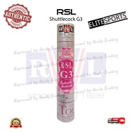 RSL Shuttlecock G3 Badminton READY STOCK (Speed 77) ( 1Tube =12pcs )