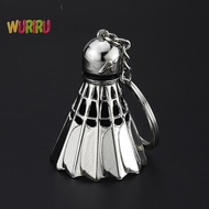 [Eighth] Metal Badminton Keychain Simulation 3D Badminton Pendant Gymnasium Sport Pendant [Preferred