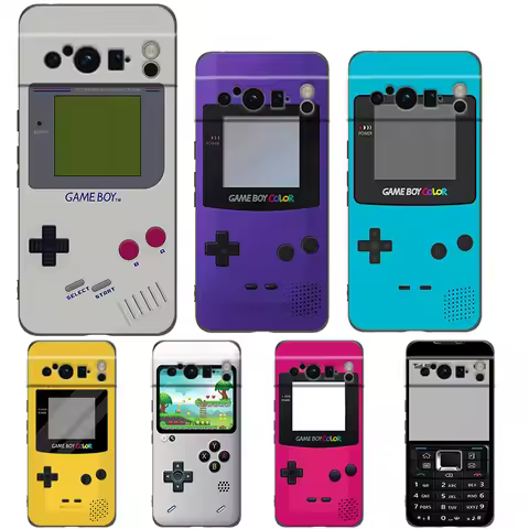 Gameboy Boy Game Phone Case For Google Pixel 8 7 6 Pro 6A 7A 5G Soft Silicone Shockproof TPU Black C