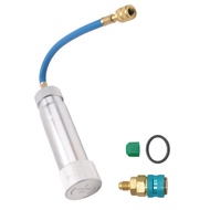 Refrigerant Injector 2oz for R134A R410A R22 R12 Oil Injector 1/4in SAE Connector 2oz for Car Access