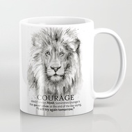 Coffee Mug Watercolor Painting Motivational Quotes Lion