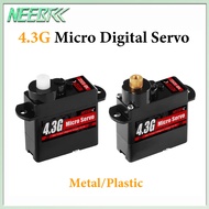 NEEBRC 4.3G Micro Waterproof Digital Servo Plastic Metal Gear Servo For 1/24 RC Plane Drone Mini Car