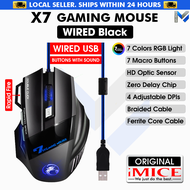 iMICE GW-X7 High-Performance Rechargeable Gaming Mouse with Dual Mode Connectivity Silent Buttons RG