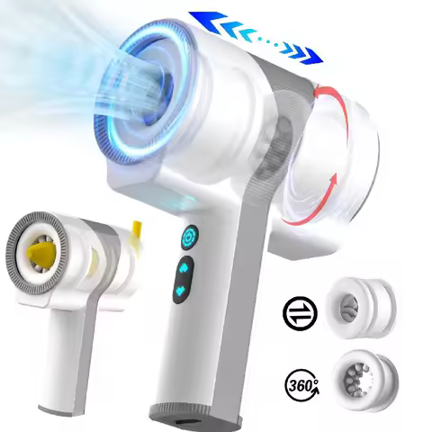 Automatic male masturbators open-ended cup offers thrusting telescopic rotating vibrating quiet hand