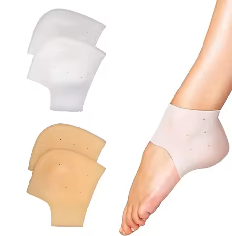 1Pair Gel Heel Cups for Men Women Soft Silicone Heel Cushion Pads Washable Reusable Heel Protectors 
