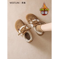 Western Meet Retro Birkenstock Shoes Women Summer Winter Fleece-Fleece Warm Thick Cotton Shoes Women