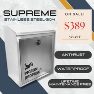 (SG SOLE DISTRIBUTOR) PIGEON DROPBOX® - Supreme Stainless Steel-304 Parcel Delivery Box, Anti-Theft,