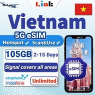 Vietnam eSIM Travel eSIM 2-15 Days 【daily 5GB/7GB High Speed Data】 Vietnam data roaming eSIM