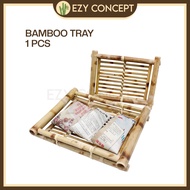 EZY BAMBOO TRAY DULANG ROTAN DULANG MAKANAN HANDMADE BULUH ROTAN 1PCS
