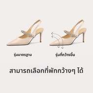 Lily Wei Fairy Tale Pointed Toe รองเท้าส้นสูงรองเท้าแตะขนาดเล็ก ผู้หญิง ฤดูร้อน กระโปรง ดีไซน์ Sensa