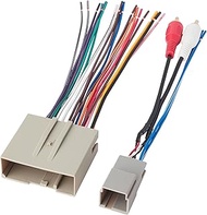 NuIth Car Radio Wiring Harness with RCA Plug Compatible with Selected 2003-2013 Ford/Lincoln/Mercury