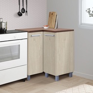 Kirana Kitchen Set Denver Lemari Kabinet Dapur Rak Dapur Kayu Modern Minimalis Coklat Muda Murah Baw