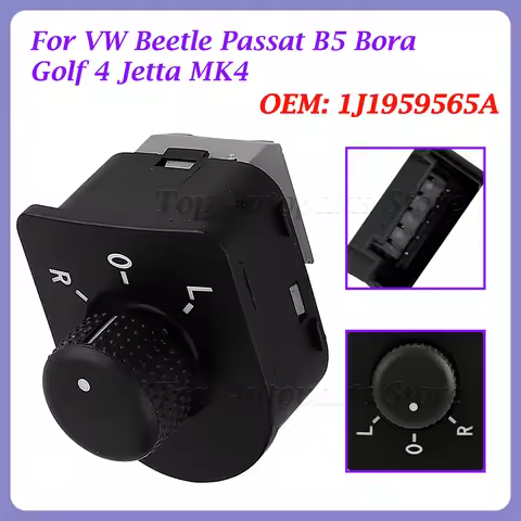 Car Side Mirror Knob Switch For VW Beetle Passat B5 Bora Golf 4 Jetta MK4 Rearview Adjustment Button