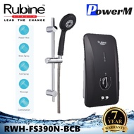 RUBINE Water Heater Carbon Black Non Pump 5 Spray pattern Hand shower RWH-FS390N-BCB (Matt Black)