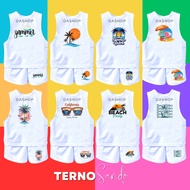 DASHOP Summer Beach Muscle white sando TERNO for kid boy pambahay outfit for baby boy damit pambata