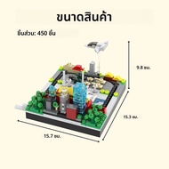 MOC Building Blocks HAND-cranked Train TRACK Building Blocks ชุดรถไฟอาคารบล็อกประกอบเด็กชายและเด็กหญ