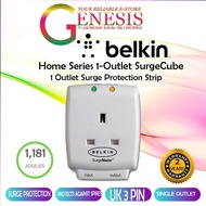 BELKIN MASTER CUBE HOME SERIES 1-OUTLET SurgeCube SURGE PROTECTOR SOCKET F9H110VSACW