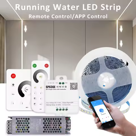 Sequential Led Strip 24v 10M 15M 20M 2835 WS2811 Horse Running LED Ribbon Flowing Water Tape Light w