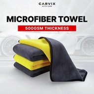 CARVIX | Microfiber Towel Thick 500gsm Car Wash Strong Water Absorbent Drying Cloth Kain Cuci Kereta