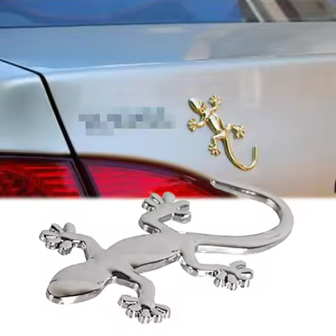 3D ABS Gecko Car Stickers Car Styling Decoration Automobile Refitting Accessories Sticker Chrome Dec