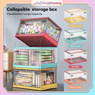 Folding storage box Have pulleys Multifunctional stackable box Transparent Storage Box With Lid Stac