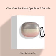 Clear Gradient Pink Case for Shokz OpenDots 2 Open-Ear Earbuds Shockproof Soft TPU Protective Cover